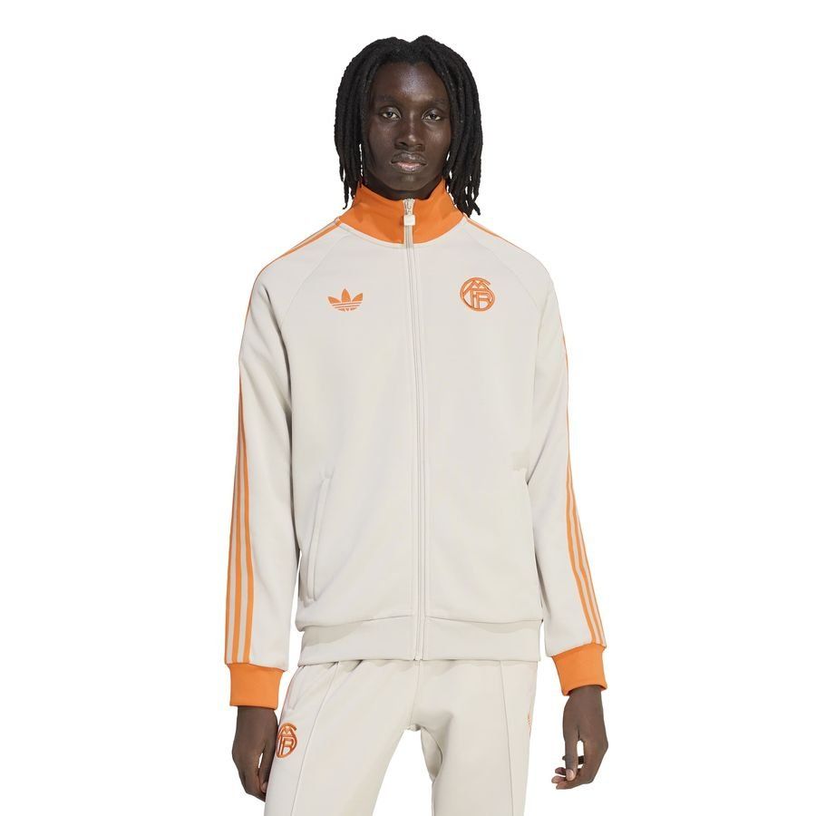 Bayern München Track Top OG - Wonder Alumina/White/Orange - Men's-SoccerKits Hub | Buy Soccer Jerseys Online